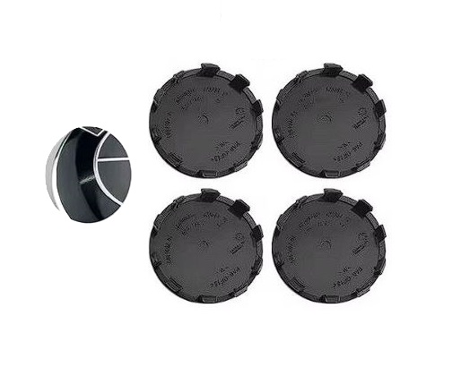 Ratlankių dangteliai 56mm / juodi / 4vnt