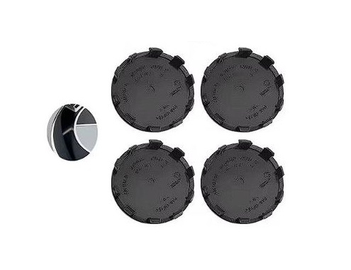 Ratlankių dangteliai 56mm / juoda/balta / 4vnt.